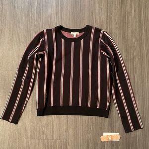 Gianni Bini vertical striped long sleeve top S NWT